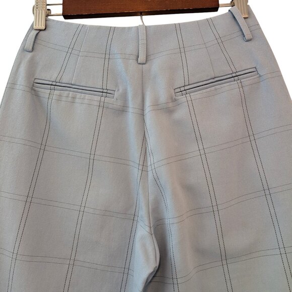 Paul & Joe Sister Womens Size 34 (US 2) Blue Windowpane Check Crop Pocket Pants - Picture 4 of 10